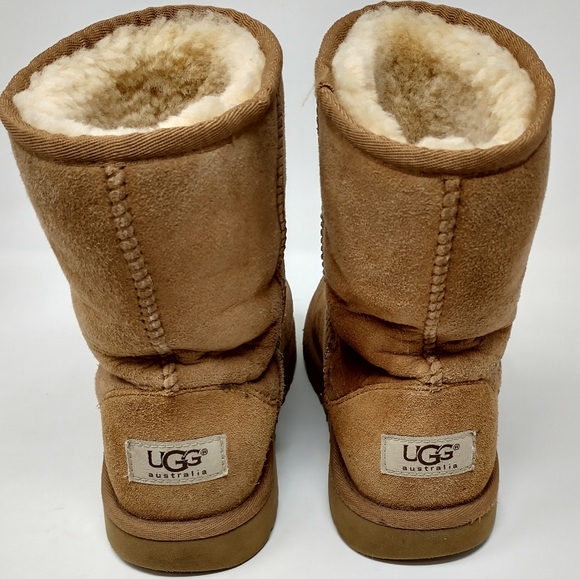 UGG Leather Suede Shearling Lined Calf Boots Youth Size 4Y, Women's Size 5.5 - Picture 10 of 12
